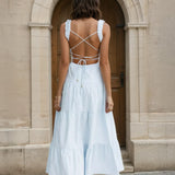 Fiorella Maxi Dress Blue Back