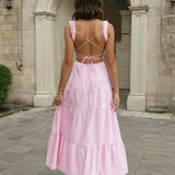 Fiorella Maxi Dress Pink Back