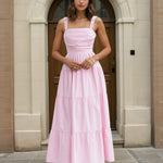 Fiorella Maxi Dress Pink Front
