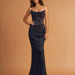 Gabriella Sequin Corset Gown FRONT