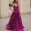 gabrielle magenta ball formal gown bow corset mikado