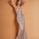 Georgina Strapless Beaded Gown Silver/Nude Front