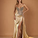 Giordana Corset Gown Gold Front