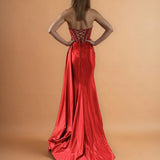 Giordana Corset Gown Red Back