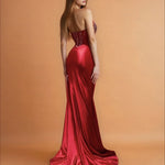 Giordana Corset Gown Red Back
