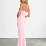 Giulia Lace Maxi Dress Pink back