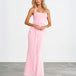 Giulia Lace Maxi Dress Pink front