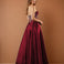 Grace Satin Ball Gown Burgundy BACK