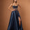 Grace Satin Ball Gown Navy Front