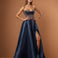 Grace Satin Ball Gown Navy Front