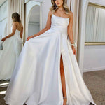 Paola Strapless Gown - White