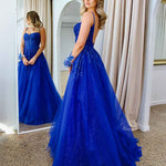 Iris Corset Lace Gown - Royal Blue