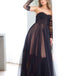 Jasmine Corset Tulle Gown - Black