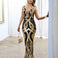 Kathleen Sequin Gown - Black/Gold