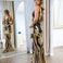 Kathleen Sequin Gown - Black/Gold