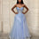 Liliane Embroidered Corset Tulle Gown Pale Blue Front