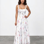 Lily Broderie Floral Maxi Dress White Front