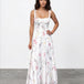Lily Broderie Floral Maxi Dress White Front