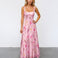 Lily Broderie Floral Maxi Dress Pink front