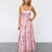 Lily Broderie Floral Maxi Dress Pink front