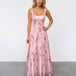 Lily Broderie Floral Maxi Dress Pink front
