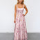 Lily Broderie Floral Maxi Dress pink front 