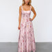 Lily Broderie Floral Maxi Dress pink front 