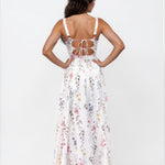 Lily Broderie Floral Maxi Dress White Back