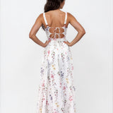 Lily Broderie Floral Maxi Dress White Back