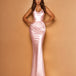 Livia Satin Gown Pink front