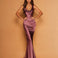 Livia Satin Gown Burnt Umber front