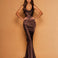 Livia Satin Gown Burnt Umber front