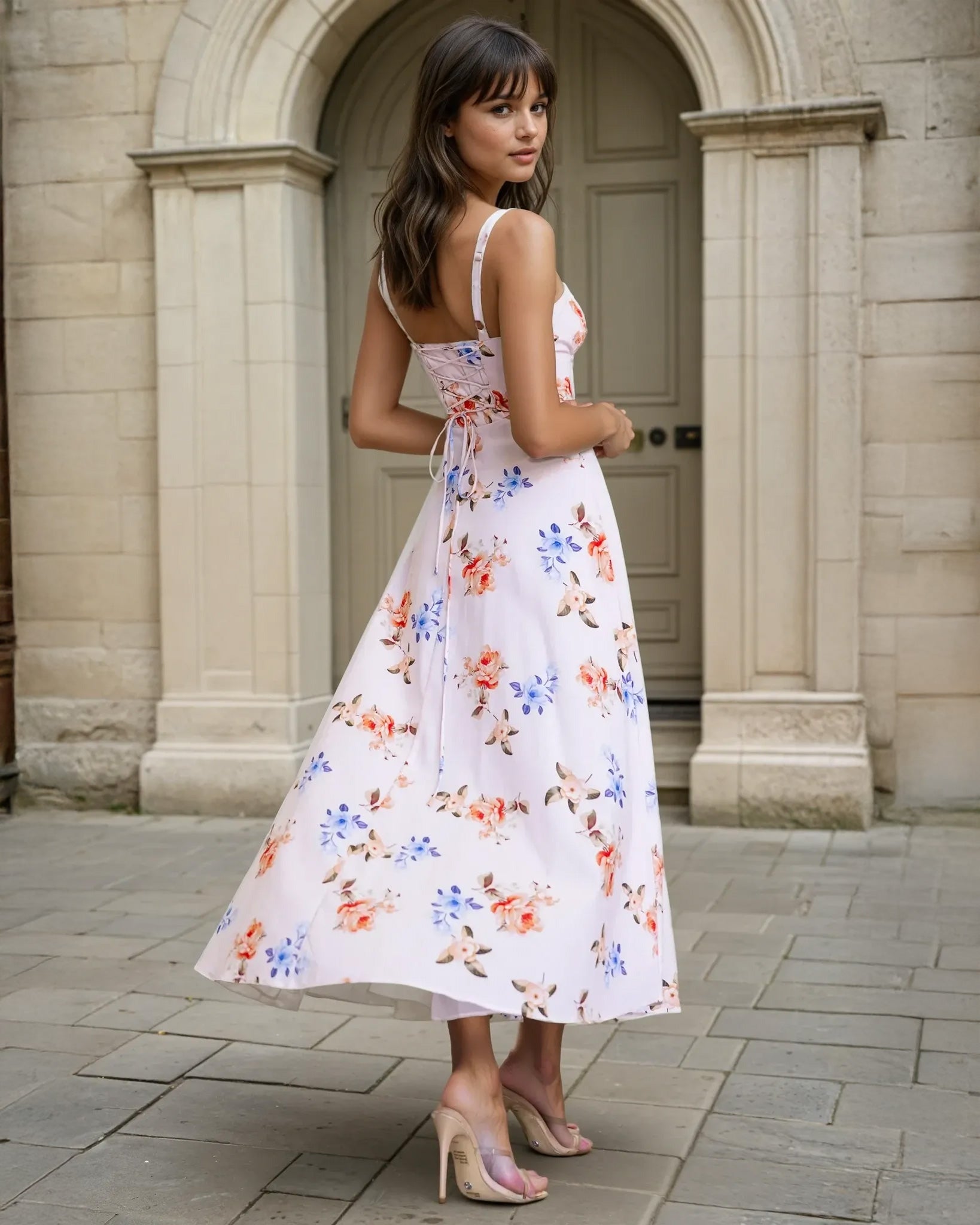 Lucca Maxi Dress White Print