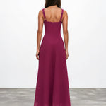 Lucia Maxi Dress Plum back