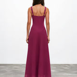Lucia Maxi Dress Plum back