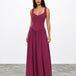Lucia Maxi Dress Plum front
