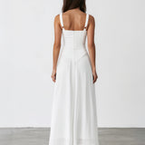 Lucia Maxi Dress White back