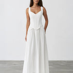Lucia Maxi Dress White front