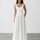 Lucia Maxi Dress White front