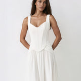 Lucia Maxi Dress White front close