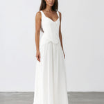 Lucia Maxi Dress White front