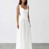 Lucia Maxi Dress White front