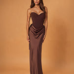 Mariana Corset Gown Espresso front
