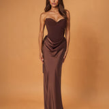 Mariana Corset Gown Espresso front