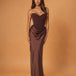 Mariana Corset Gown Espresso front