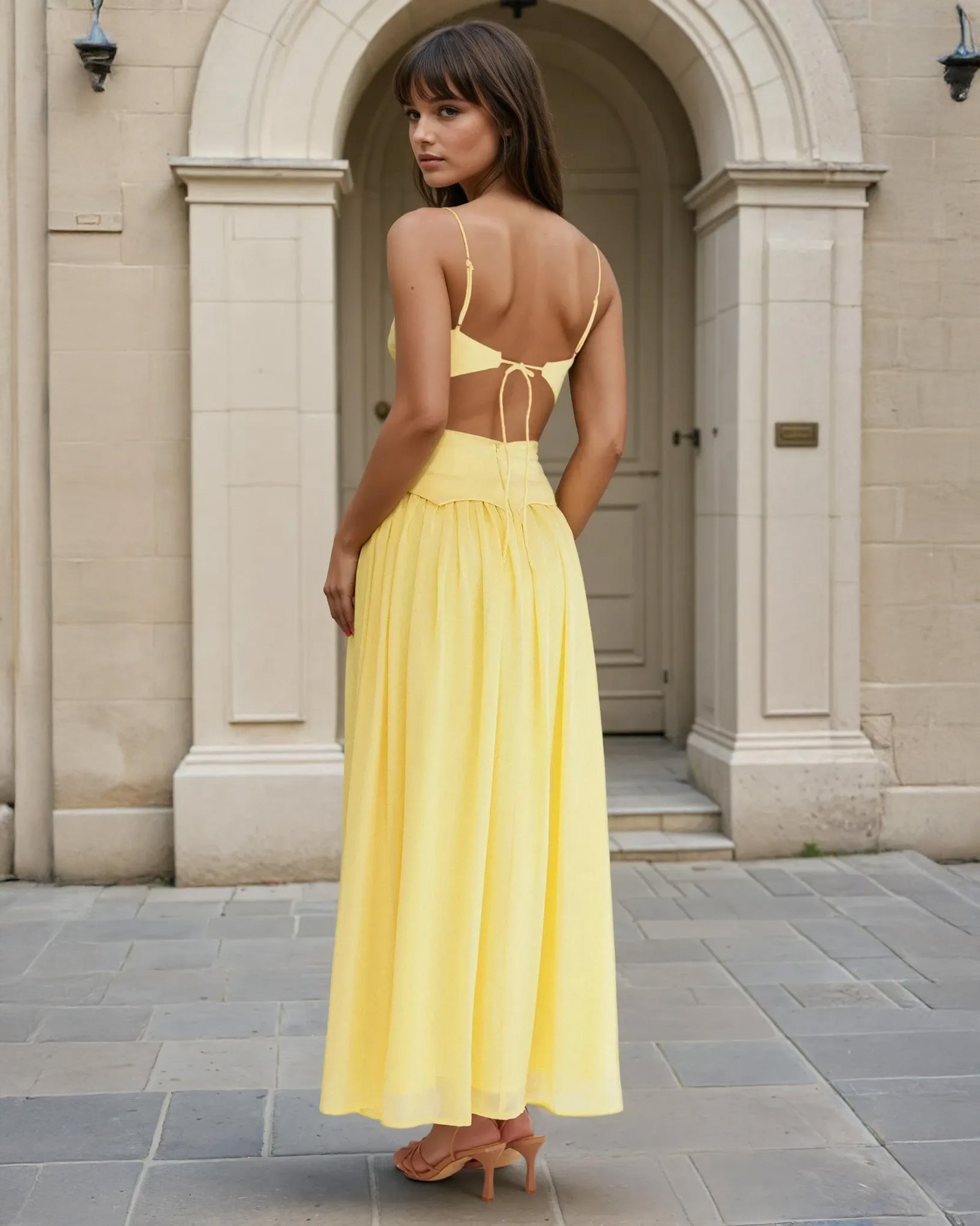 Mariana Maxi Dress Yellow Back