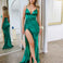 Marie Satin Gown - Green