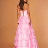 Mariella Layered Corset Gown Pink Back