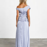 Marley Organza Top & Skirt Set Dusty Blue back