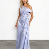Marley Organza Top & Skirt Set Dusty Blue